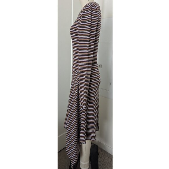 BCBGMAXAZRIA Striped Knit Long Sleeve Dress Size S - Picture 2 of 6